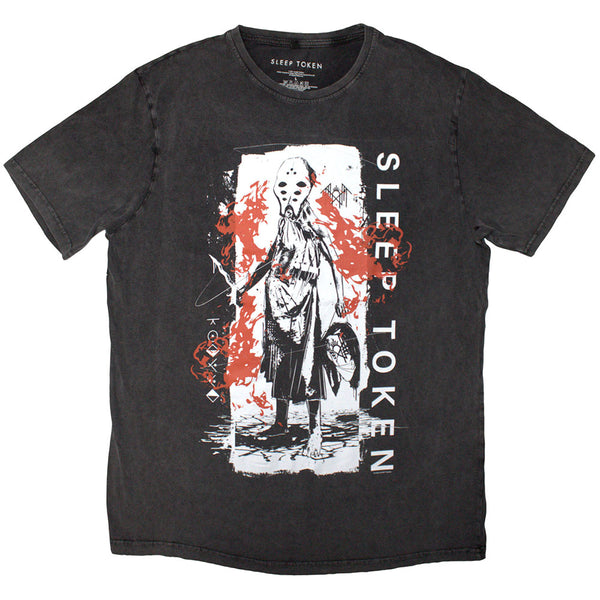Sleep Token | Official Stone Wash Band T-Shirt | Euclid (Charcoal Grey)