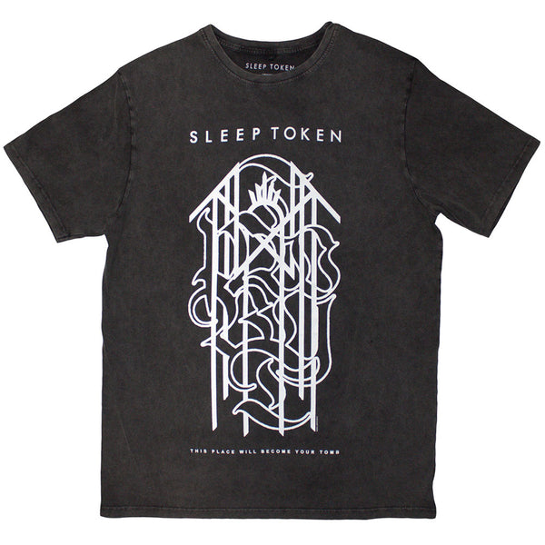 Sleep Token | Official Stone Wash Band T-Shirt | Tomb Sigil (Charcoal Grey)