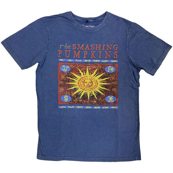 The Smashing Pumpkins | Official Band Stone Wash T-Shirt | Sun Box (Denim Blue)