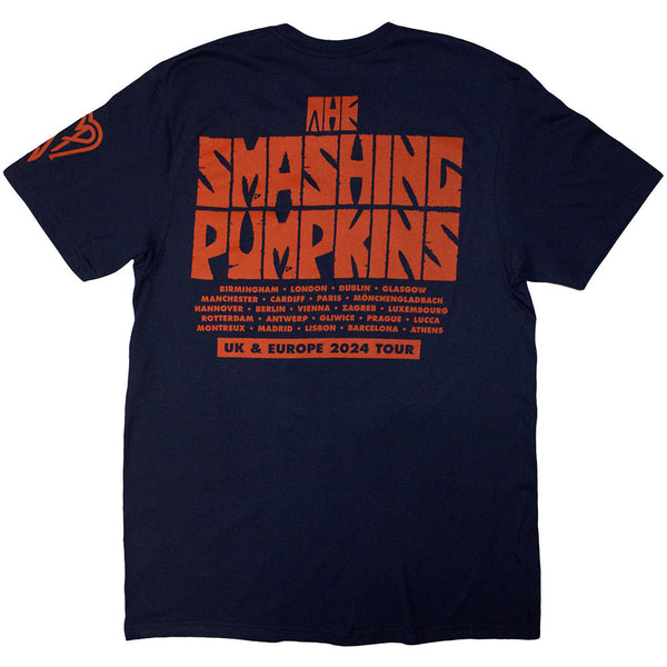 The Smashing Pumpkins | Official Band T-Shirt | World Is A Vampire (Navy Blue) (Back Print)