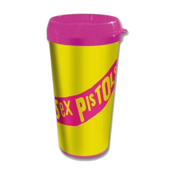 Sex Pistols Travel Mug featuring NMTB motif. (Plastic Body)