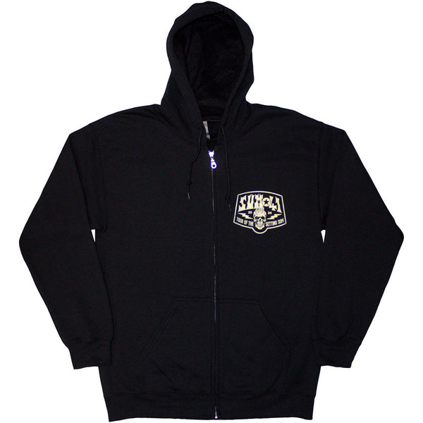 Sum 41 | Official Band Zipped Hoodie | Tour '24 Pocket Logo & Skull Back (Back Print & Ex-Tour)