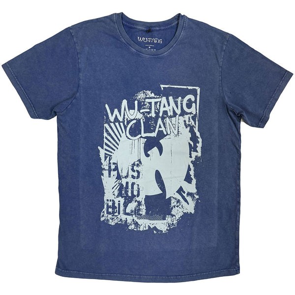 Wu-Tang Clan| Official Band Stone Wash T-Shirt | Graffiti (Denim Blue)