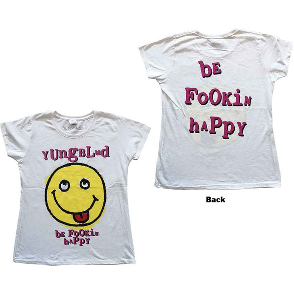 Yungblud | Official Ladies Band T-Shirt | Raver Smile (Back Print)
