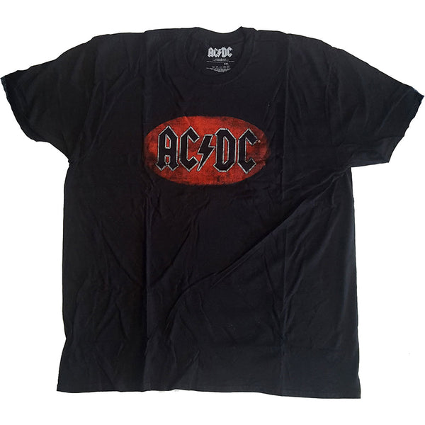 AC/DC | Official Band T-Shirt | Oval Logo Vintage
