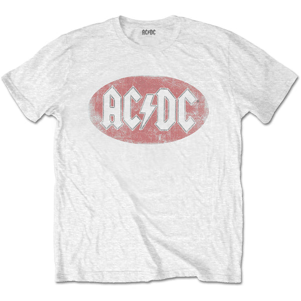 AC/DC | Official Band T-Shirt | Oval Logo Vintage