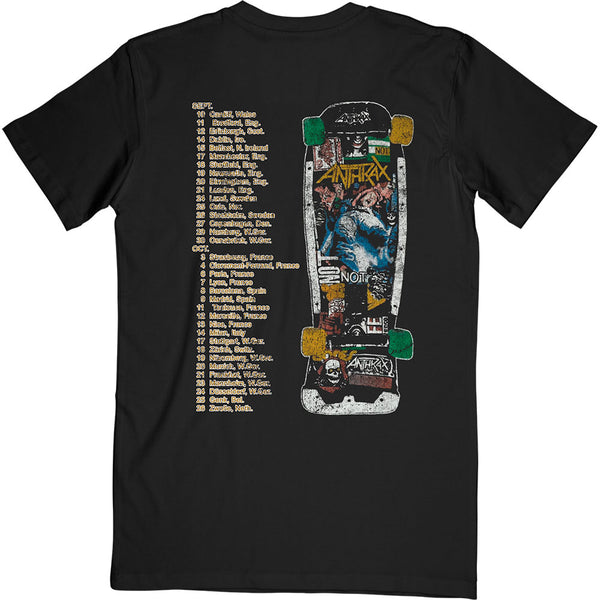 Anthrax | Official Band T-Shirt | Spreading Skater Notman Vintage (Back Print)