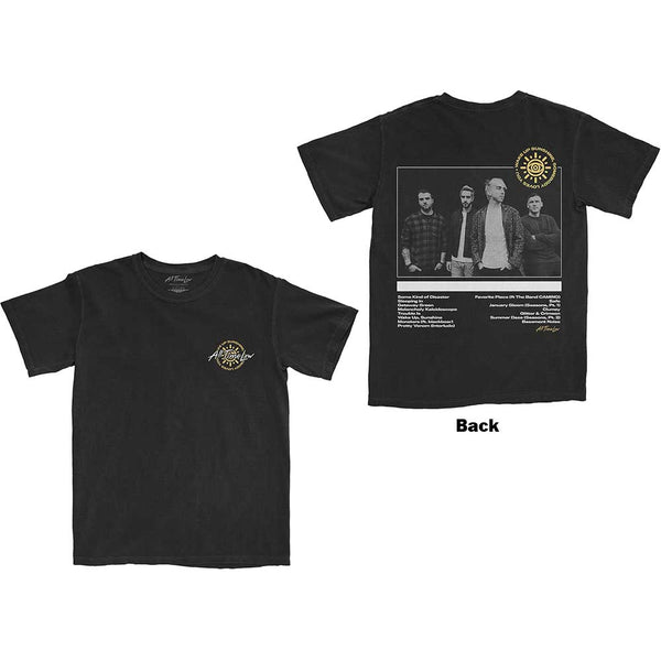 All Time Low | Official Band T-Shirt | Wake Up Sunshine Track List (Back Print)