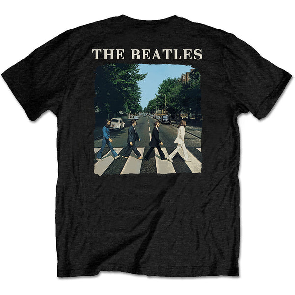 The Beatles | Official Band T-Shirt | Abbey Road & Logo (Back Print)