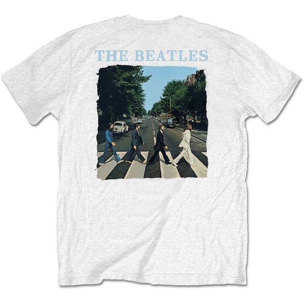 The Beatles | Official Band T-Shirt | Abbey Road & Logo (Back Print)
