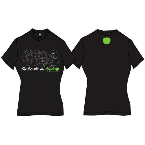The Beatles Ladies Premium T-Shirt: On Apple (Back Print)