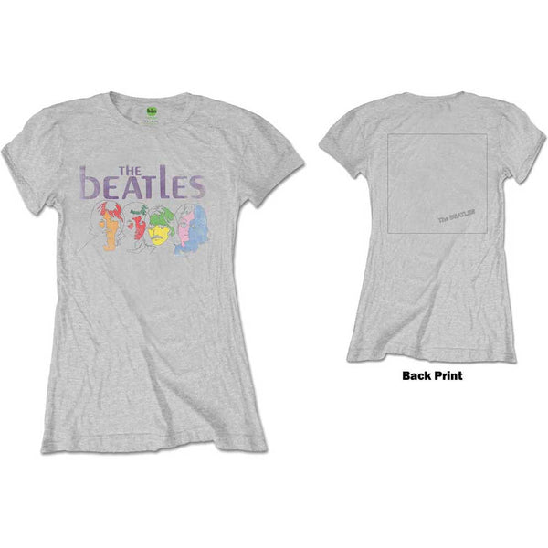 The Beatles Ladies T-Shirt: White Album Back (Back Print)