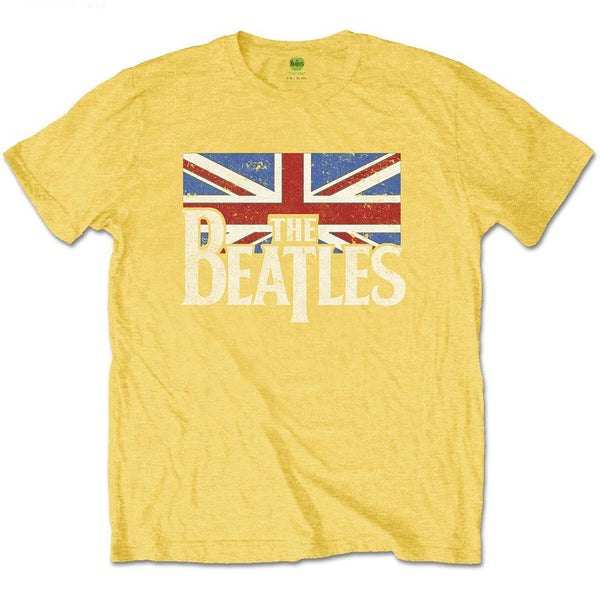 The Beatles Kids T-Shirt: Logo & Vintage Flag