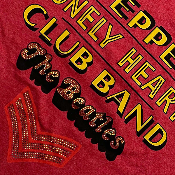 The Beatles | Official Band T-Shirt | Sgt Pepper Stacked (Diamante)
