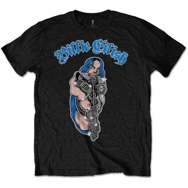 Billie Eilish Kids T-Shirt: Bling (Glitter Application)