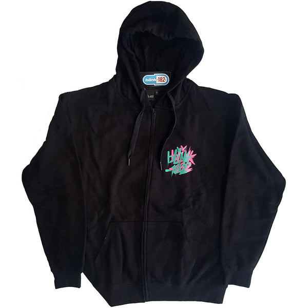 Blink-182 Unisex Zipped Hoodie: Double Six Arrow Smile (Back Print)