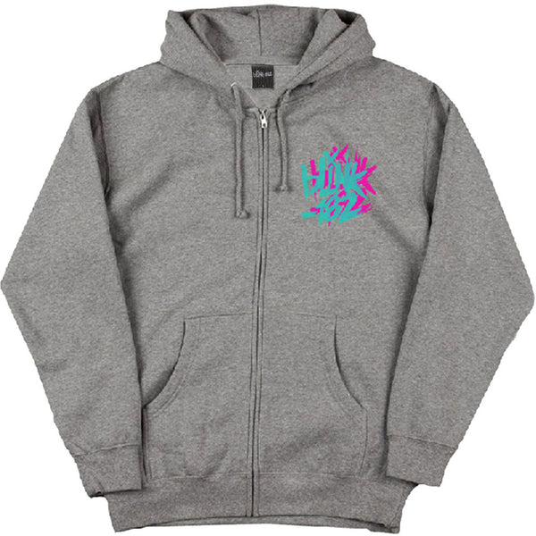 Blink-182 Unisex Zipped Hoodie: Double Six Arrow Smile (Back Print)
