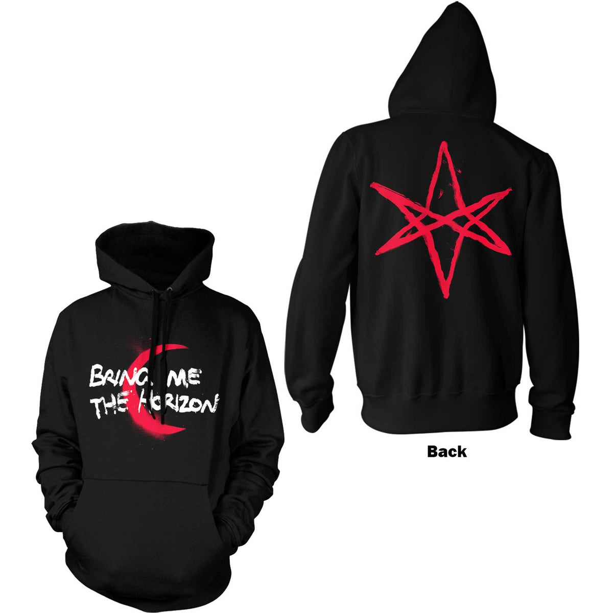 Bring Me The Horizon Official Band Hoodie Lost Back Print