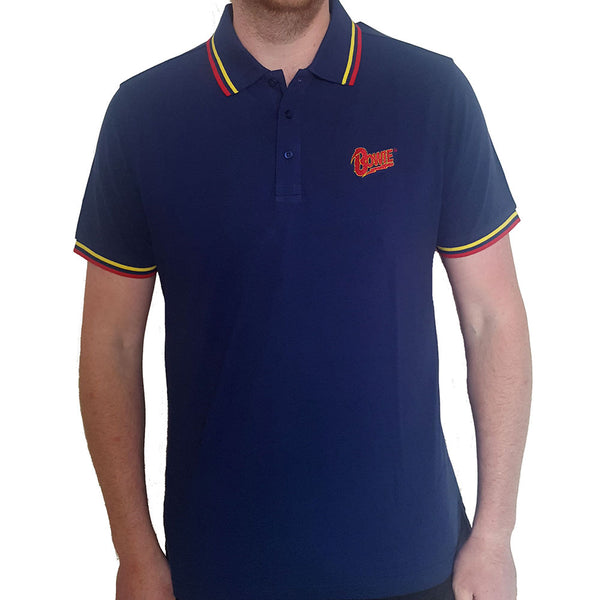 David Bowie Unisex Polo Shirt: Flash Logo