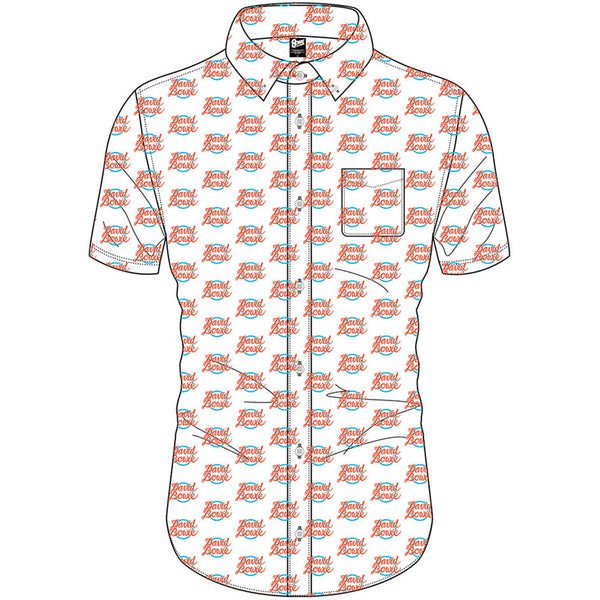 David Bowie Unisex Casual Shirt: Logo Pattern (All Over Print)