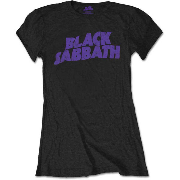 Black Sabbath Ladies T-Shirt: Wavy Logo Vintage