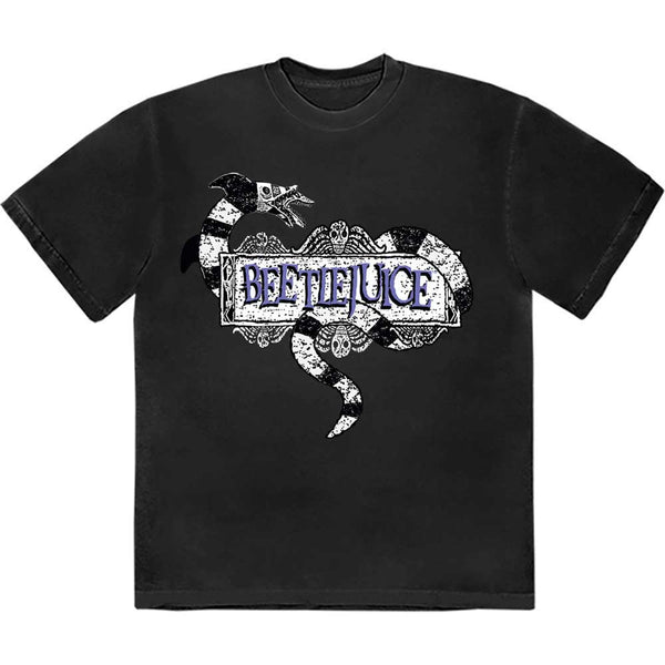 Warner Bros | Official Band T-Shirt | Beetlejuice Snake Badge