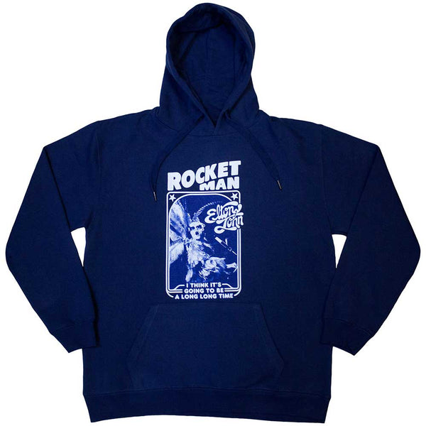 Elton John| Official Band  Hoodie | Rocketman - Feather Suit Mono