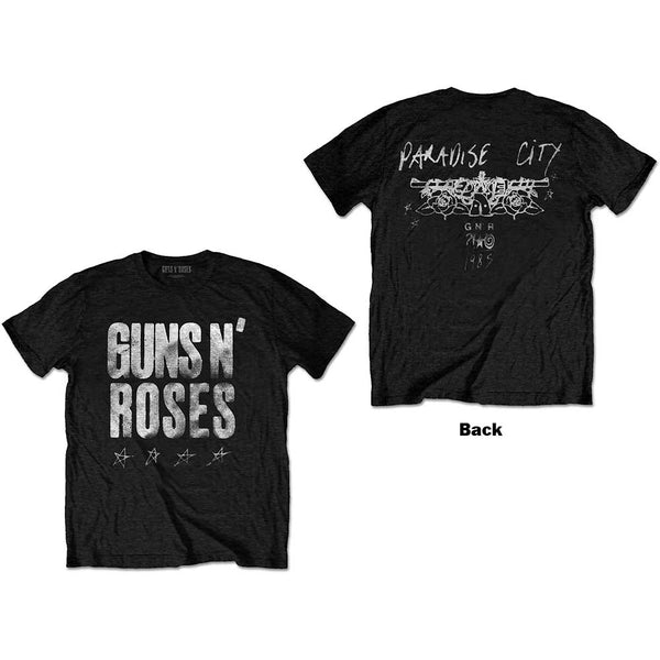 Guns N' Roses | Official Band T-Shirt | Paradise City Stars (Back Print)