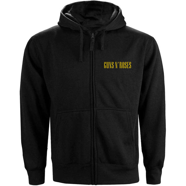 Guns N' Roses Ladies Zipped Hoodie: Classic Logo (Back Print)
