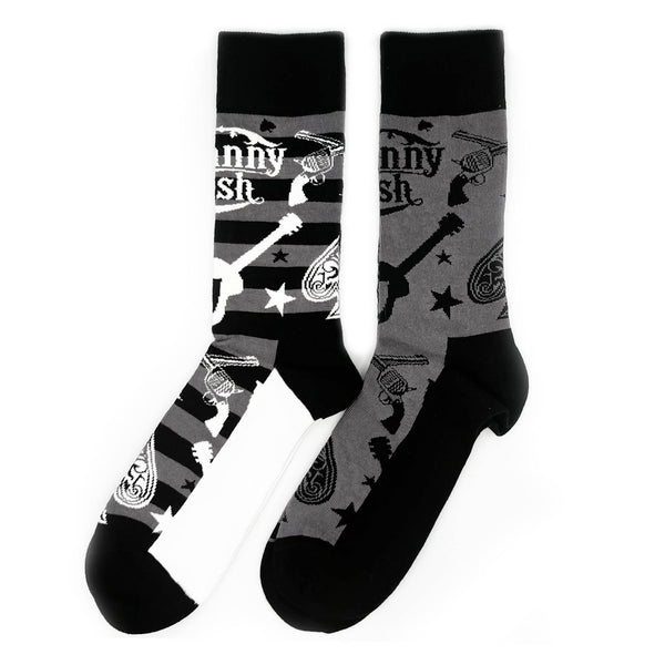 Johnny Cash Socks Set - 2 pack - Adult UK 7-11 (EU 41-46, US 8-12)