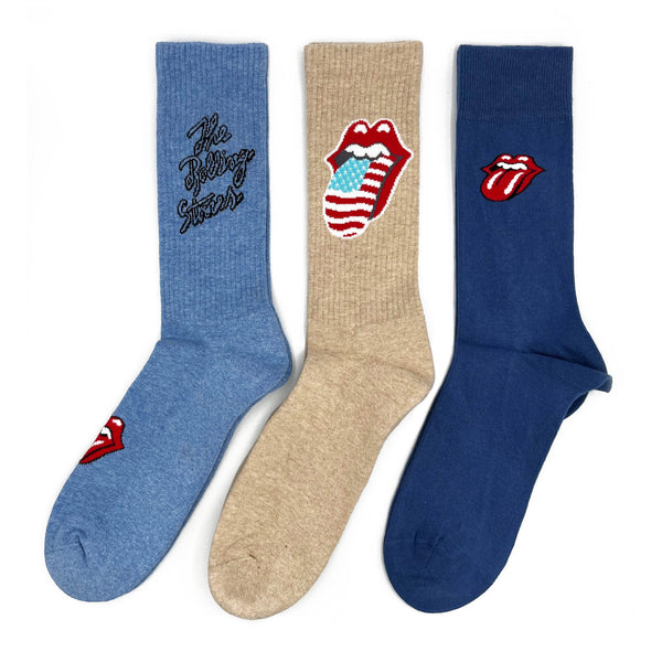 The Rolling Stones Socks 3 Pack - Adult UK 7-11 (EU 41-46, US 8-12)