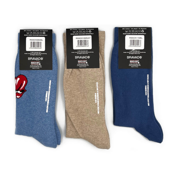 The Rolling Stones Socks 3 Pack - Adult UK 7-11 (EU 41-46, US 8-12)