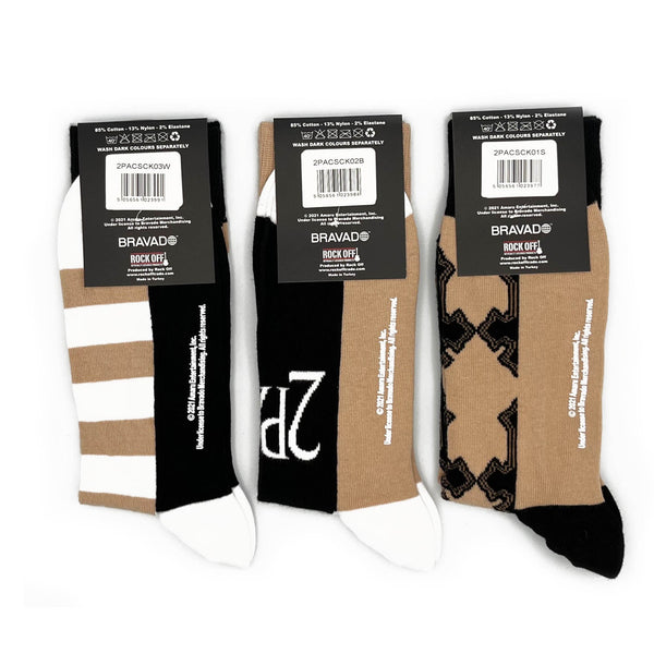 Tupac Socks 3 Pack - Adult UK 7-11 (EU 41-46, US 8-12)