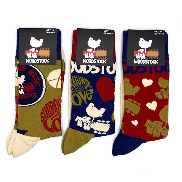 Woodstock Socks 3 Pack - Adult UK 7-11 (EU 41-46, US 8-12)