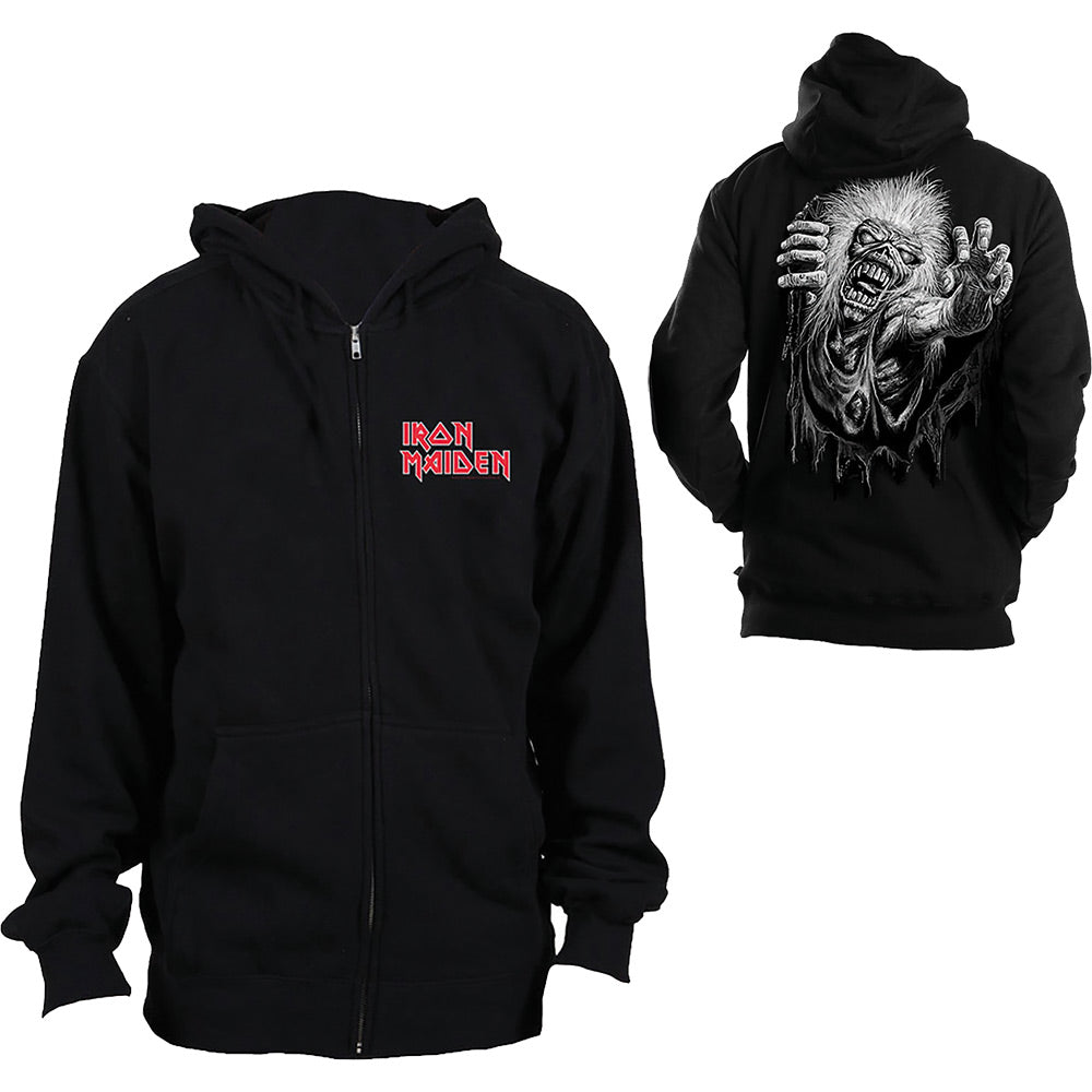 Iron Maiden Unisex Zipped Hoodie No Prayer Back Print HeyRusty