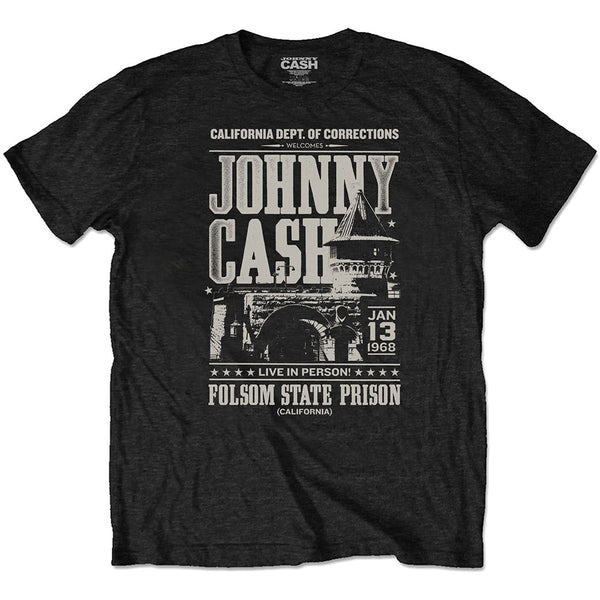 Johnny Cash Unisex Eco-T-Shirt: Prison Poster