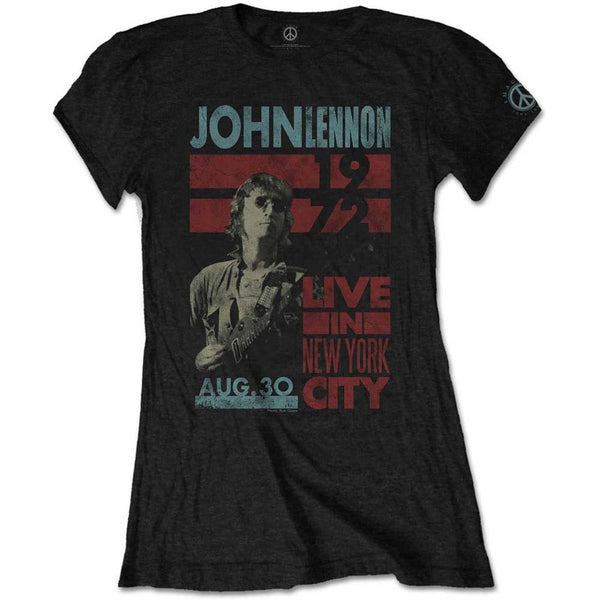 John Lennon Ladies T-Shirt: Live in NYC