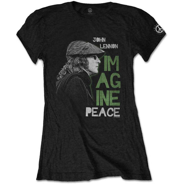 John Lennon Ladies T-Shirt: Imagine Peace