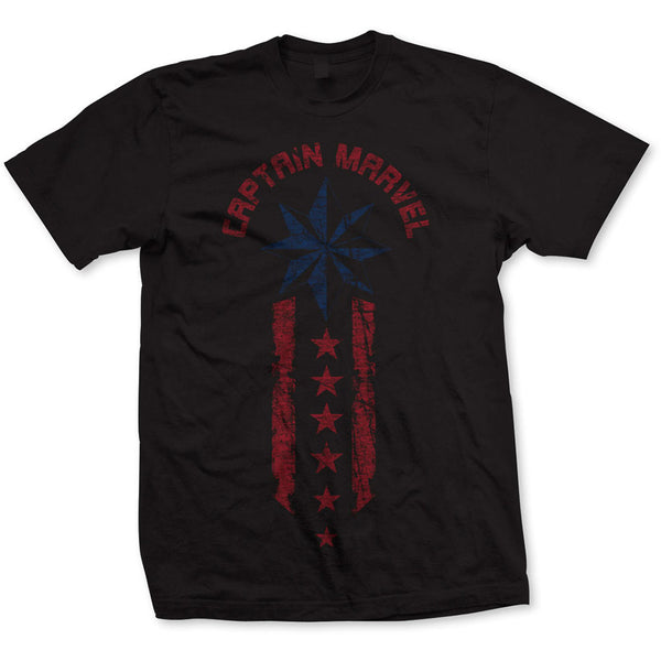Marvel Comics | Official Band T-Shirt | Captain Marvel Star Stripe