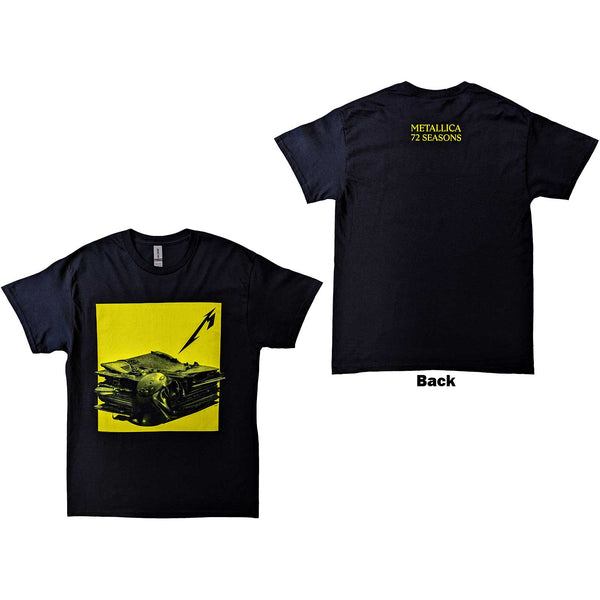 Metallica | Official Band T-Shirt | 72 Seasons Burnt Vinyl (Back Print)