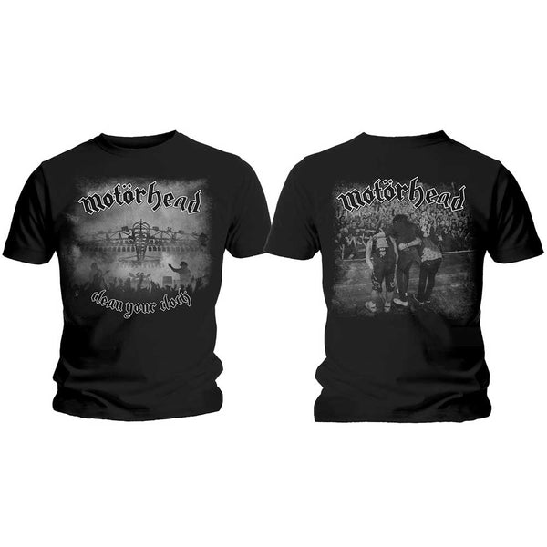 Motorhead | Official Band T-Shirt | Clean Your Clock B&W (Back Print)