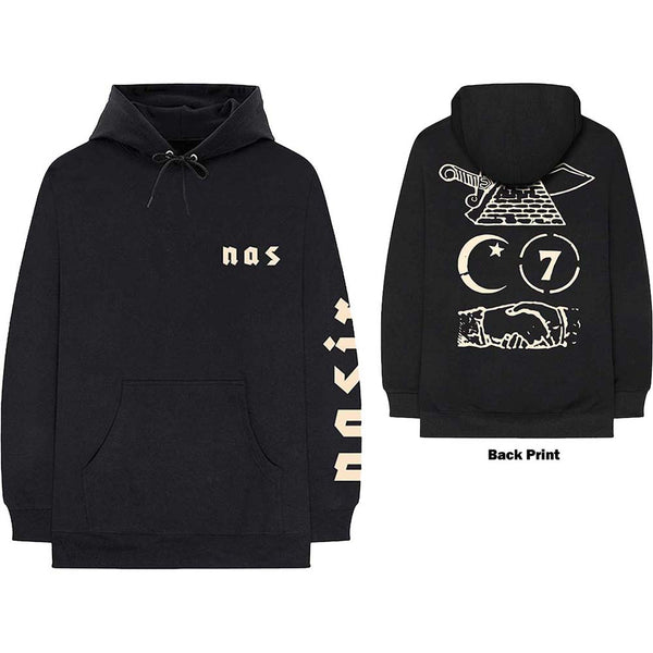 Nas | Official Artist Hoodie | Symbols (Back Print)