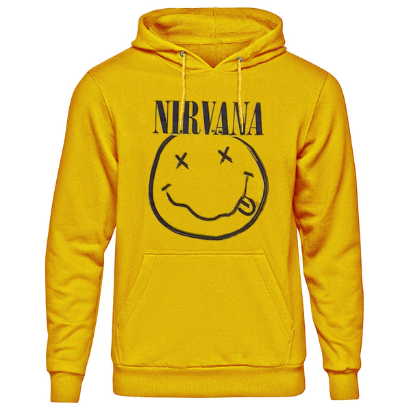 Nirvana Unisex Pullover Hoodie: Inverse Happy Face