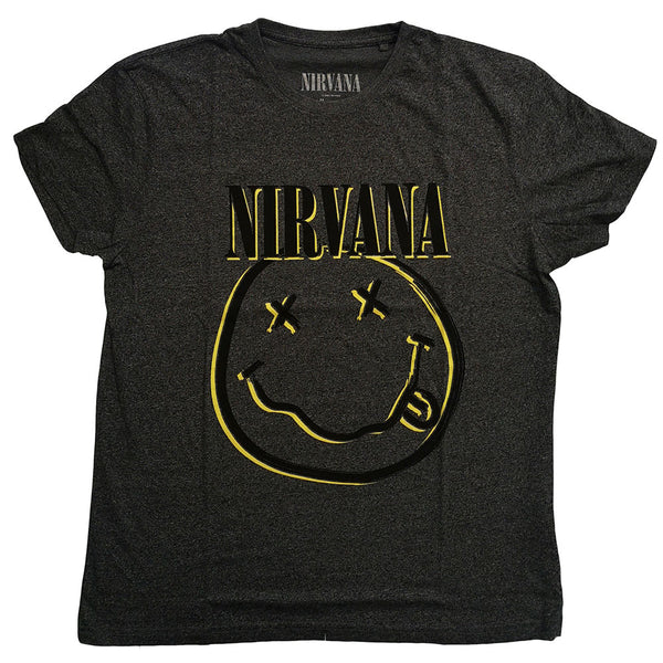 Nirvana | Official Band T-Shirt | Inverse Happy Face