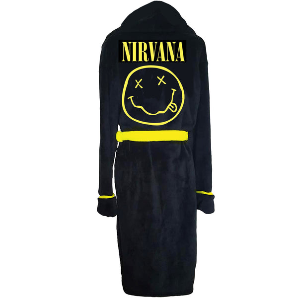 Nirvana Unisex Bathrobe: Yellow Happy Face