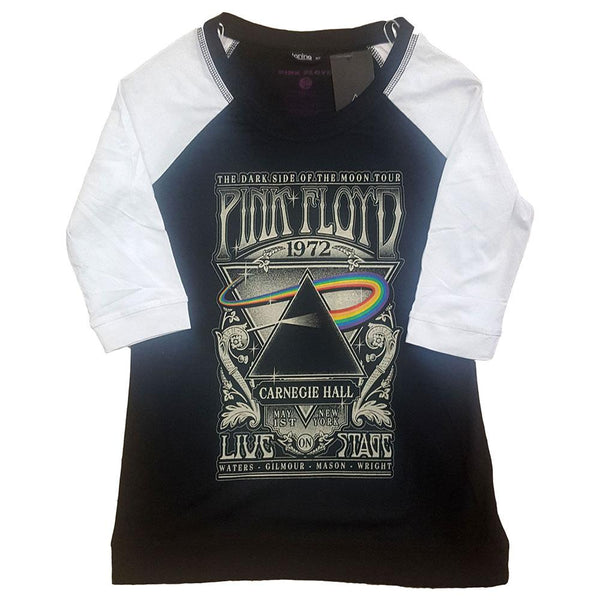 Pink Floyd Ladies Raglan Tee: Carnegie Hall Poster