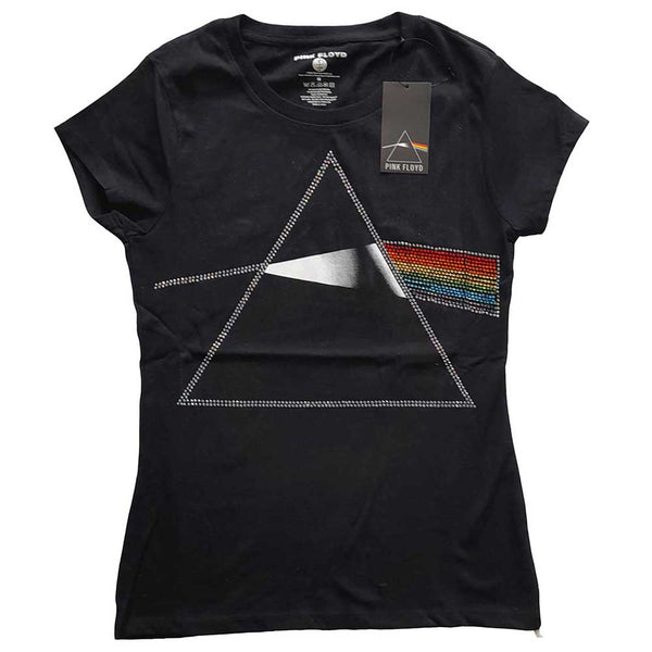 Pink Floyd Ladies T-Shirt: Dark Side of the Moon (Diamante)