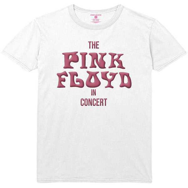Pink Floyd | Official Band T-Shirt | In Concert (Puff Print) White