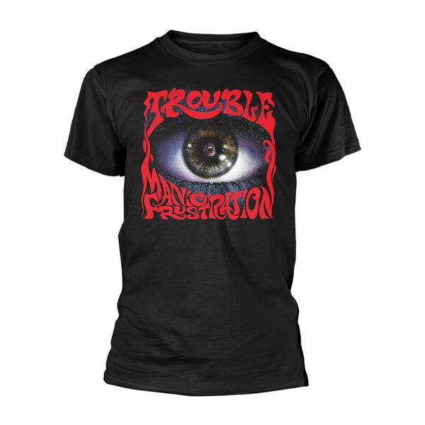 Trouble Unisex T-shirt: Manic Frustration (back print)