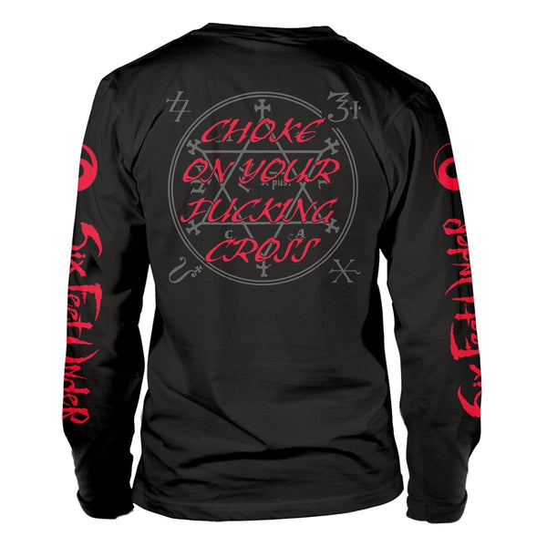 Six Feet Under Unisex Long Sleeved T-shirt: Zombie (back print)